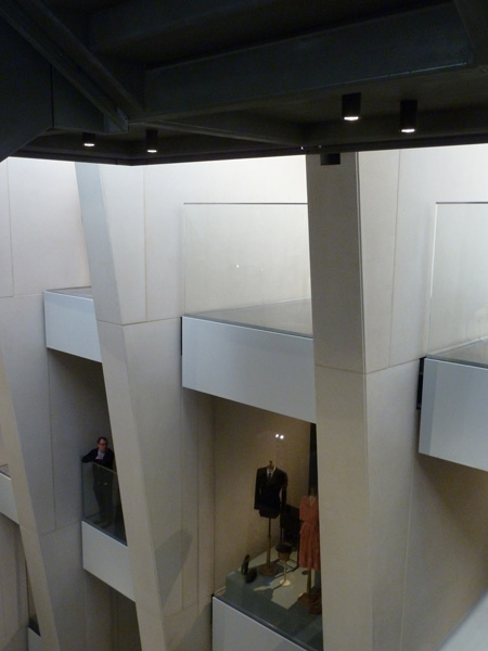 Looking from the stairs into the viewing balconies and side galleries
